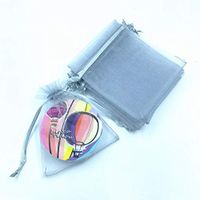 LYSXP 100pcs 5X7 Inches Christmas Drawstring Organza Gift Bag Pouches Drawstring Organza Jewelry Candy Pouch Party Wedding Favor Gift Bags (Grey, 5"x7" (13x18cm))