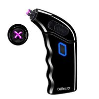 OIIKURY Plasma Lighter Tesla Rechargeable Windproof Electric Lighter Dual Arc (Matte Black)