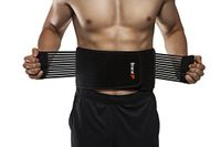 BraceUP Stabilizing Lumbar Lower Back Brace Support Belt Dual Adjustable Straps Breathable Mesh Panels (S/M)