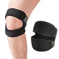 Green Bean Knee Support Strap Adjustable Tendon Stabilizing Support for Pain Relief Knee Brace Support for Running Jumping Sport Protect Damping& Injury Recovery Lightweight Black Knee Strap