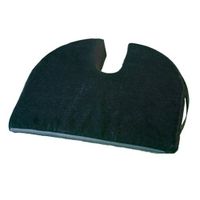 RELAXOBAK Back and Coccyx Support - Orthopedic Car Seat Wedge Cushion - Relieves Pain and Discomfort from Sitting Backache, Tailbone Pain, Hip Pain, Sciatica (Black Velour)