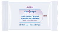 Safe n' Simple Peri-Stoma and Adhesive Remover Wipes, No Sting Wipes, Travel-Size, 0.4 Ounce