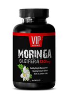 Moringa Leaves Powder - Moringa OLEIFERA Extract 1200mg - Fat Burners for Women Weight Loss - 1 Bottle 60 Capsules