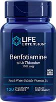 Life Extension Benfotiamine with Thiamine 120 Vegetarian Capsules