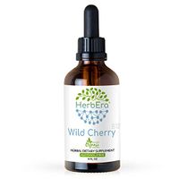 Wild Cherry B120 Alcohol-Free Herbal Extract Tincture, Organic Wild Cherry (Prunus Serotina) Dried Bark (4 fl oz)