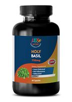 Anti inflammatory Skin Care - HOLY Basil Extract 750MG - Dietary Supplement - holy Basil Alcohol Free - 1 Bottle (60 Capsules)