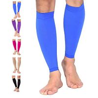 TOFLY Calf Compression Sleeve for Men & Women, 1 Pair, Footless Compression Socks 20-30mmHg for Leg Support, Shin Splint, Pain Relief, Swelling, Varicose Veins, Maternity, Nursing, Travel, Blue L