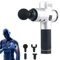 WishRing Massage Fasica Gun Percussion Massager Muscle Vibrating Relaxing 3 Speed Low Noise (Silver)