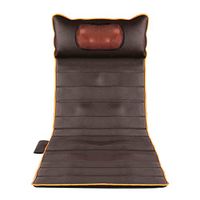 Hcwlxjy Electric Heated Massage Mattress far Infrared for Neck Back Lumbar Calf Muscle Pain Relief Full Body Vibration Mat Massager,Brown
