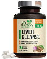 Liver Cleanse Formula 1100mg - Extra Strength 22 Herbs Support Supplement - Made in USA - Best Vegan Milk Thistle Extract, Silymarin, Beet, Artichoke, Dandelion, Chicory Non-GMO - 180 Capsules