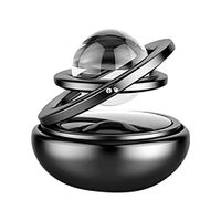 HuiKai Solar Power Aroma Diffuser,Interstellar Suspension Double Ring Auto Rotating Levitational Diffuser for Car, Home, Office or Bathroom,Aroma Diffuser Only (Black)