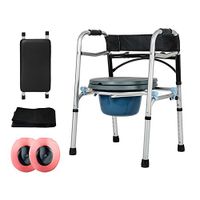 Handiy Seniors Walker/Walk Stand/Seat Adjustable Collapsible Walker Aluminum Elderly Walker Disabled Rehabilitation Equipment (Stand + Seat + Seat + Seat Cushion) -by TIANTA