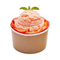 200-CT Disposable Kraft 8-OZ Ice Cream Cups - Coppetta Large Hot and Cold To Go Cups: Perfect for Cafes - Eco-Friendly Recyclable Paper Cup - Wholesale Takeout Food Container