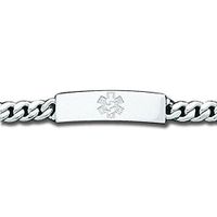 PicturesOnGold.com Sterling Silver Medical Bracelet - 8" Sterling Silver Bracelet