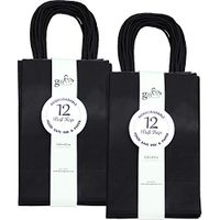GIFT EXPRESSIONS Black Kraft Paper Bags, Kraft Gift Bag, Premium Quality Paper (Sturdy & Thicker), Biodegradable, Party Bags, Shopping Bag, Kraft Bags(24 CT Small, Black)