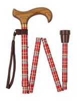 Folding Walking Stick in Royal Stewart