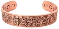 Celtic Vine Knot Antique Copper Men's Magnetic Therapy Cuff 2000 Gauss Each Magnet
