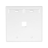 Leviton 42080-1WP 1-Port Dual Gang QuickPort Wallplate with ID Windows, White