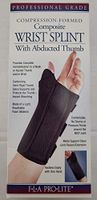Fla 22-4601LBLK Pro Lite Wrist Splint With Abducted Thumb for Right44; Black44; Extra Large