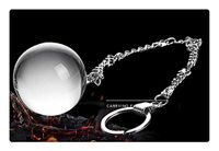 Carinloing Crystal Bead Ball with Metal Chain Toy Glass Massaging Healthiness Cold and Warm Therapy Tool