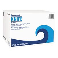 Boardwalk KNIFEMWPP Mediumweight Polypropylene Cutlery, Knife, White (Case of 1000)