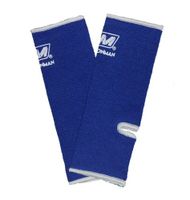 Muay Thai Boxing Ankle Wrap Support (NationMan) Blue with White Trim