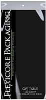 Black Bulk Wrap Pom Pom Tissue Paper 15 Inch X 20 Inch - 100 Ct-Flexicore Packaging®