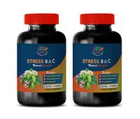 Made Stress b-Complex with Vitamin c - Stress B and C Natural Complex - Anxiety Relief - Lifts Mood - Mood Enhancer - 2 Bottle (180 Tablets)