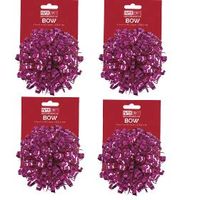 Gift Wrap Bows PaperCraft 4 Pack (Pink)