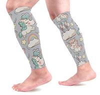 KEAKIA Unicorn Patern Calf Compression Sleeves Shin Splint Support Leg Protectors Calf Pain Relief for Running, Cycling, Travel, Sports for Men Women (1 Pair)