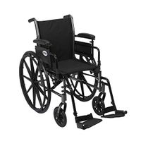 Drive Cruiser III Light Weight Wheelchair with Flip Back Removable Arms, Adjustable Height Desk Arms, Swing Away Footrests, 20", Model - K320ADDA-SF