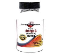 Super Omega 3 (Emulsified Dry) 1000mg * 100 Caps 100% Natural - by EarhNaturalSupplements