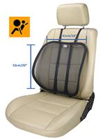 ObboMed® SM-7400B Extra-Large Adjustable Breathable Lumbar Mesh Support Seat Cushion for Posture Correction, 20” x 16” x 4”-8”, Special Fitting (Vertical or Horizontal), for Car/Office/Home (Black)