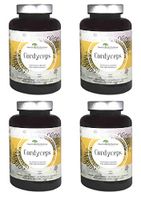 Aloha Medicinals - Pure Cordyceps - Certified Organic Mushrooms – Cordyceps Militaris – Cordyceps Sinensis - Supports Immunity, Energy and Stamina - 525mg - 90 Vegetarian Capsules (4 Pack)