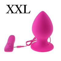 LKJNB uper Big Size 7 Mode Viting Silicone Buutt Pllug Large A-mal Virtor Huge A-mal Pllug UniSeex E'rotic Toys Seex Products,Pink XXL Virtor