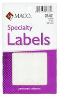 MACO Clear Wafer Mailing Seals, 1-1/2 Inches in Diameter, 320 Per Box (OS-801)