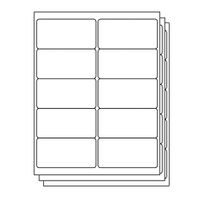 (6 SHEETS) 60 2x4 INCH MATTE WHITE STICKERS FOR LASER /INKJET PRINTERS, BLANK - SIZE: 8-1/2"X11" STANDARD SHEETS