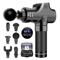 Massage Gun, 20 Speeds Deep Tissue Percussion Massager Helps Athletes Relieve Muscle Soreness and Stiffness (Black 6 Heads)