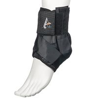 Active Ankle AS1 Pro Lace Up Ankle Brace, Ankle Support with Laces for Men & Women, Protection & Sprain Support for Volleyball, Rugby, Basketball, Low Profile, Black, Large
