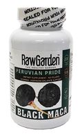 Raw Garden Peruvian Black Maca 200 Capsules 500 mg Gelatinized for Enhanced Bioavailability No Fillers