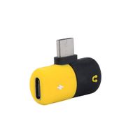 USB Data Hstore 2Pcs Type c Charging to 3.5mm Audio Charger Adapter Faster Charger Cable for Android Phone HOT (Black)