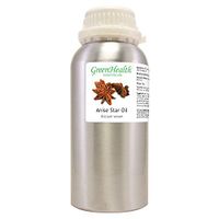 Anise Star Essential Oil - 16 fl oz (473 ml) Aluminum Bottle w/Plug and Cap - 100% Pure Essential Oil - GreenHealth