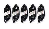 5 Pack 16AWG Power Extension Cord Cable, Black 10 Feet