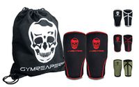 Gymreapers Knee Sleeves (1 Pair) Free Gym Bag - Knee Sleeve & Compression Brace for Squats, Fitness, Weightlifting, and Powerlifting 7MM Sleeve Pair - for Men & Women - 1 Year Warranty (Small)