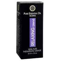 Pure Essential Oil Works Relaxing Blend, 100% Pure, Natural, Paraben-Free and Therapeutic Grade with Euro-Style Dropper, 0.33 Ounces