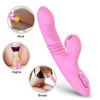 Stkuoo Telescopic Vibrator Masseur Woman Sucking Function G Point Stimulator 2 in 1 Massager 100% Waterproof Muffler Massager Power Supply