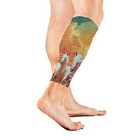 Calf Guard Sleeves Beautiful Horses Animal Modern Art Sports Calves Guards Sleeves for Running, Basketball, Baseball, Football