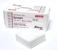 PRO ADVANTAGE® NON-WOVEN GAUZE SPONGES - Non-Woven Gauze Sponge, 4" x 4", Non-Sterile, 4-Ply, 200/slv, 10 slv/cs