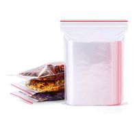 100PCS Transparent Plastic Bags Reclosable Storage Packaging Zipper Bags Self-sealing Poly Bag for Snacks Bakery Cookies Candies Decorative Wrappers (5x7'')