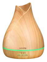 VicTsing 500ml Essential Oil Diffuser, Ultrasonic Aroma Diffuser with 10-20 Hours Longer Working Time, Humidifier with Waterless Auto-Off Function, 4 Timers for Home Office, Yellow